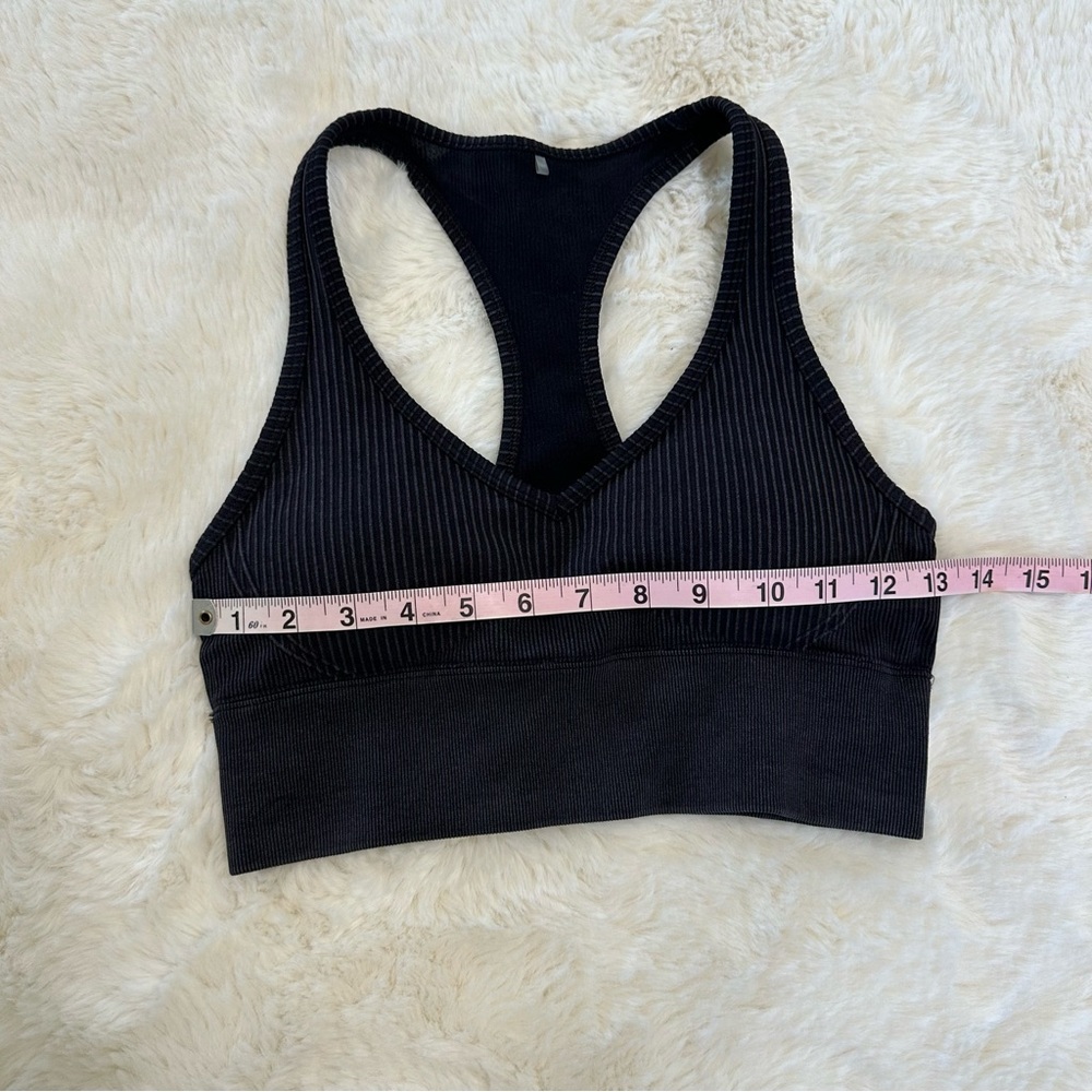 Lorna Jane Black Tempo Speed Seamless Racerback Sports Bra, S - Picture 2 of 4